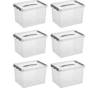 Q-line caja de almacenamiento 22L transparente metálico