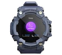 Q&N Reloj Inteligente Militar para Hombres, Relojes Inteligentes Deportivos, Rastreador De Ejercicios A Prueba De Agua, Monitor De Frecuencia Cardíaca Y Presión Arterial para Android iOS,Azul