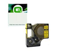 Q-Nomic 18056 (S0718310) IND Rhino cinta termoretráctil negro sobre amarillo 12mm