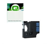 Q-Nomic 40916 (S0720710) cinta plástica negro sobre azul 9mm