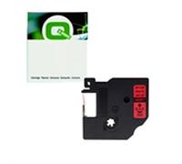 Q-Nomic 40917 (S0720720) cinta plástica negro sobre rojo 9mm