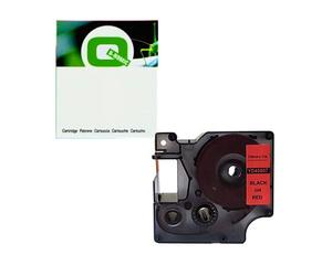 Q-Nomic 45807 (S0720870) cinta poliéster negro sobre rojo 19mm
