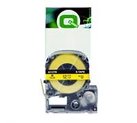 Q-Nomic LK-4YBP cinta negra sobre amarillo pastel 12 mm