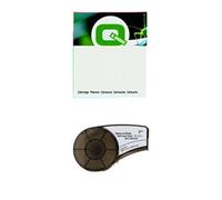 Q-Nomic M21-1000-427 Cinta Vinilo laminado Negro sobre blanco 25,4mmx4,3M