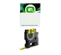 Q-Nomic S0718290 / 18054 IND Tubo retráctil de cinta Rhino negro sobre amarillo 9 mm