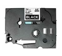 Q-Nomic TZe-355 cinta 24mm texto blanco sobre negro (8M)