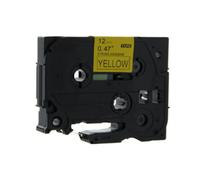 Q-Nomic TZe-S631 cinta súper adhesiva 12mm texto negro sobre amarillo (8M)