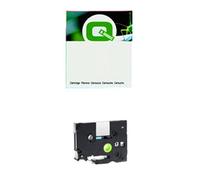 Q-nomic TZe-SE5 Cinta de seguridad negra sobre blanca 24 mm