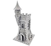 Q P Quality Printing 3D Paisaje de terreno del mago de la torre de vigilancia para mesa y RPG 28-32 mm, miniaturas de juego de guerra DnD D&D, impreso en 3D y pintable, T2C-004