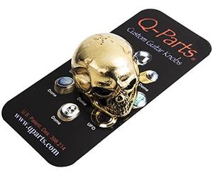 q-parts Jumbo Skull Custom guitarra volumen/tono Perilla, color dorado