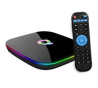 Q Plus Android TV Box 9.0 con 2GB RAM 16GB ROM H6 Quad Core Cortex-A53 Procesador, Soporta 6K Resolución 3D 2.4GHz WiFi 10/100M Ethernet USB 3.0 Media Player