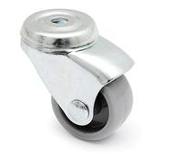 Q&Q NACIONAL - RUEDA GIRATORIA RODA A/PLAST.GRIS Ø25 TP ZINCADO