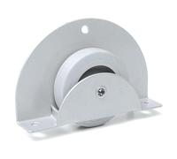 Q&Q NACIONAL - RUEDA PEBERA 50mm. CIRCULAR GRIS CON BANDA DE RODADURA DE GOMA 60KG