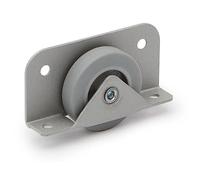 Q&Q NACIONAL - RUEDA PEBERA KIOTO ARO DE GOMA GRIS Ø40 T19 PARA TABLERO DE 19mm.