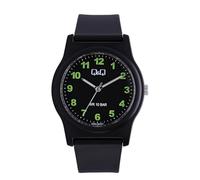 Q&Q Q & Q G22A-002VY - Reloj unisex para hombre con correa de goma, plástico, color negro, 37,70 mm