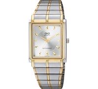 Q&Q QA80-401 - Reloj analógico para hombre con esfera blanca rota