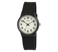 Q&Q - Reloj analógico para hombre, silicona, cuarzo, color blanco y negro, Negro