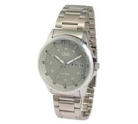 Q&Q - Reloj de pulsera para hombre, analógico, acero inoxidable, cuarzo, color gris y plateado, gris, Pulsera