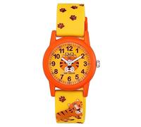 Q&Q Reloj infantil de silicona, 10 bar, diseño multicolor, reloj de aprendizaje, analógico, cuarzo, Amarillo y marrón., Clásico