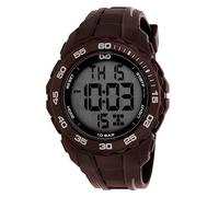 Q&Q Reloj Deportivo para Hombre con cronógrafo Digital de tamaño Completo, Correa de Resina, Negro, cronógrafo, Digital