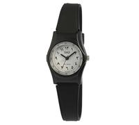Q&Q - Reloj deportivo para mujer, color blanco y negro, analógico, números indios árabes, silicona, plástico, cuarzo, Negro
