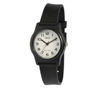 Q&Q - Reloj deportivo para mujer, color blanco y negro, analógico, silicona, plástico, cuarzo, Negro