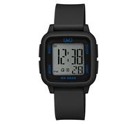 Q&Q Reloj digital negro cuadrado unisex 100 metros Wr