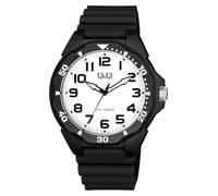 Q&Q Reloj para Hombre, Movimiento de Cuarzo, Pantalla analógica, Correa de plástico negro-VS44J001Y, Negro, Reloj para Hombre