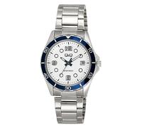 Q&Q WATCHES Reloj Análogico-Digital para Hombres de Cuarzo con Correa en Acero Inoxidable Q57B-002PY