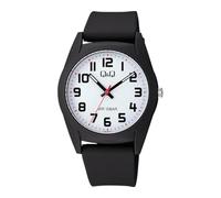 Q&Q WATCHES V13A-001VY - Reloj de Silicona analógico de Cuarzo, Color Negro, Negro, Cronógrafo, Digital