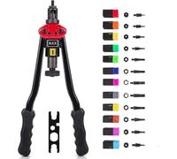 Q&R M3 M4 M5, M6, M8, M10 M12, 10-24, 1/4-20, 5/16-18, 3/8-16, Remachadora de mano, herramientas de remache con sistema de ajuste de tuerca M3-m12 Bt607