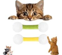 Q Tip - Juguete para Gatos, hisopo de algodón de Felpa Suave para Gatos, hisopos duraderos, Juguetes interactivos para Gatitos, Juguete para Limpiar los Dientes (A+C)