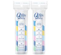 Q-tips Beauty Luxe Cotton Rounds, paquete de 2 unidades de 80 unidades - Almohadillas desmaquillantes hipoalergénicas, esenciales de belleza y cuidado personal