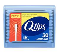 Q-tips - Juego de 30 bastoncillos de algodón, escudo de higiene, artículos de tocador de viaje, para primeros auxilios, belleza y bebé, 100% algodón