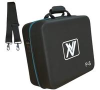 Q-View NV - Funda de transporte para PS5 - Estuche de viaje de lujo para Playstation 5 Disc y edición digital con correa para el hombro y secciones para controlador PS5, auriculares, cables y juegos -