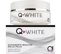 Q-WHITE crema gel aclarante para blanquear las manchas de la piel de varia origen (hipercromia, hiperpigmentaciòn, melasma, mancha solar, seniles, hormonales debidos a la inflamación postoperatoria.)