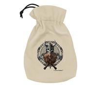 Q-workshop, anne stokes - bolsa para dados con diseño de calavera vik