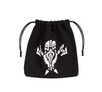 Q-Workshop Bolsa De Dados Enano Negra De Algodón Para RPG D&D