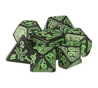 Q-Workshop Call of Cthulhu: juego de 7 dados negros y verdes