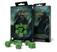 Q-Workshop Call of Cthulhu Outer Gods Set De Dados 7 Piezas Verde/Negro