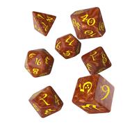 Q-Workshop Classic RPG Caramel & Yellow Dice Set (7 Piece)