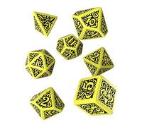 Q-Workshop CTS58 Call of Cthulhu: The Outer Gods Hastur Dice Set (7), Color Amarillo