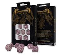 Q-WORKSHOP Dracópolis Yucatán Featherwing 7 Dados RPG Set Beige Violeta