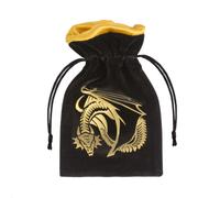 Q WORKSHOP Bolsa de Dados de Terciopelo Negro y Dorado
