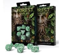 Q-WORKSHOP Forest Tundra Set Dados RPG 7 Piezas Blanco Verde