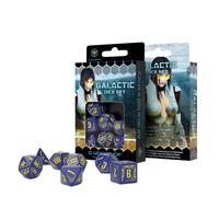 Q-Workshop Galactic Set De Dados 7 Piezas Marino Y Amarillo