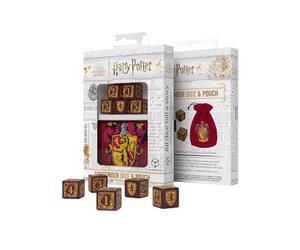Q Workshop Harry Potter Pack dés Gryffindor Juego de Dados y Bolsa (5)