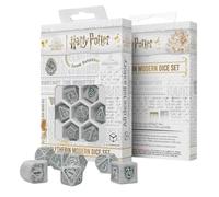 Q WORKSHOP Harry Potter Pack dés Slytherin - Juego de Dados (7 Unidades), Color Blanco