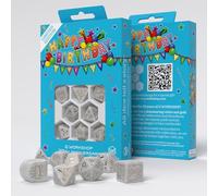 Q-Workshop - Juego de Dados de Feliz cumpleaños, Juego de Mesa de Dados, para más de 1 Jugador y Mayores de 14 años