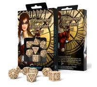 Q-Workshop Juego De Dados Steampunk Mecanismo 7 Piezas Beige/Marrón